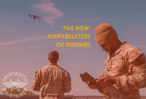 two USAF airmen utilize a drone