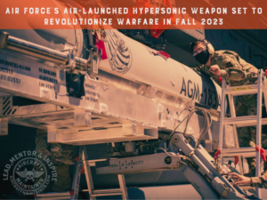 Staff Sgt. Jacob Puente, 912th Aircraft Maintenance Squadron, helps line up the AGM-183A Air-launched Rapid Response Weapon Instrumented Measurement Vehicle 2 as it is loaded under the wing of a B-52H Stratofortress at Edwards Air Force Base, California, Aug. 6. The ARRW IMV-2 successfully completed a captive carry test off the Southern California coast, Aug. 8. (Air Force photo by Giancarlo Casem)